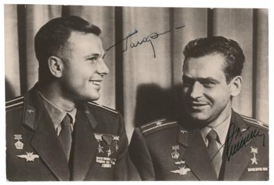 Lot #3597 Yuri Gagarin and Gherman Titov Signed