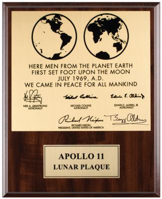 Lot #3193 Buzz Aldrin Signed Lunar Plaque