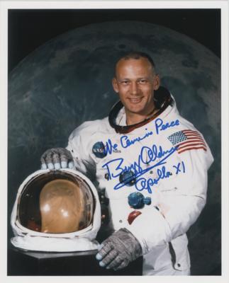 Lot #3222 Buzz Aldrin Signed Photograph