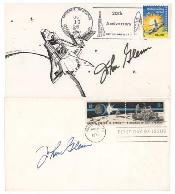 Lot #3038 John Glenn (2) Signed Covers - Image 1