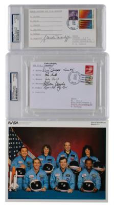 Lot #3533 STS-51-L Space Shuttle Challenger (2) Signed Launch Day Covers