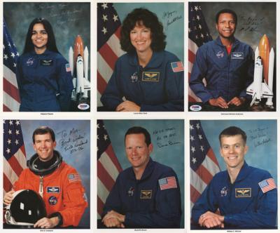 Lot #3532 STS-107 Space Shuttle Columbia (6) Signed Photographs - Image 1