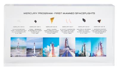 Lot #3009 Mercury Program Artifact Display [Attested to as flown by Florian Noller] - Image 1
