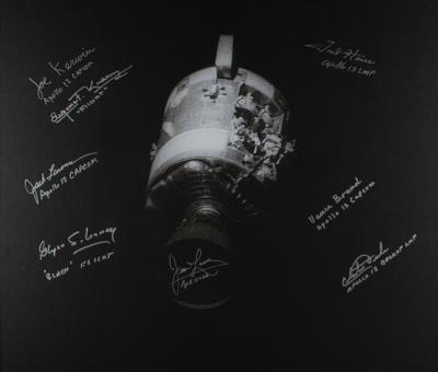 Lot #3307 Apollo 13 Signed Astronaut and Mission Control Display - Image 3
