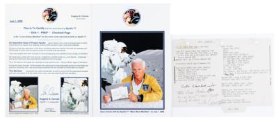 Lot #3442 Gene Cernan's Lunar Flown Apollo 17 EVA 1 Prep 'Rock Manifest' Page - Image 3