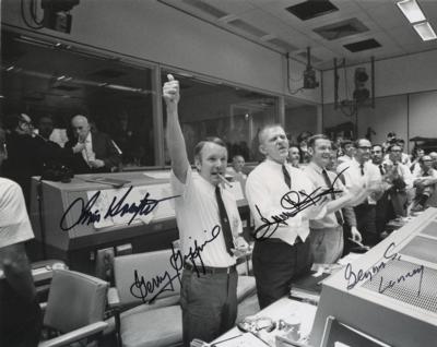 Lot #3506 Mission Control Signed Photograph - Image 1