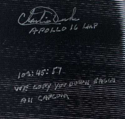 Lot #3219 Charlie Duke and Bruce McCandless Signed Oversized Canvas - Image 3