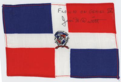 Lot #3077 Jim McDivitt's Gemini 4 Flown Dominican Republic Flag - Image 1