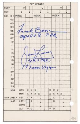 Lot #3147 Apollo 8 'Updates' Book Page Signed by Borman and Lovell [Attested to as Flown by Florian Noller]