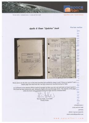 Lot #3147 Apollo 8 'Updates' Book Page Signed by Borman and Lovell [Attested to as Flown by Florian Noller] - Image 4