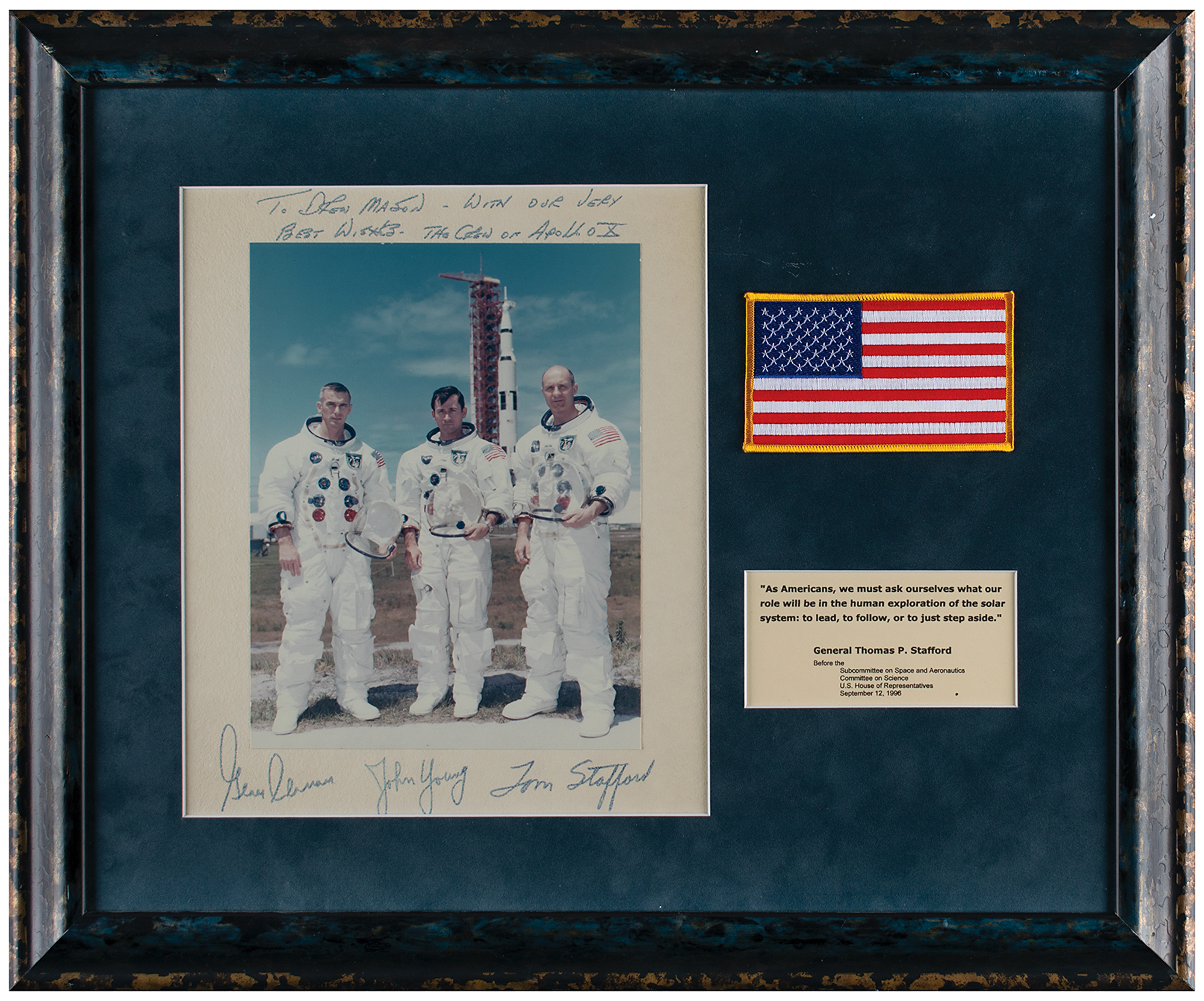 Lot #3174 Apollo 10 Signed Photograph