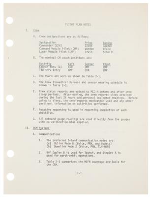 Lot #3384 Apollo 15 Final Flight Plan Manual - Image 2