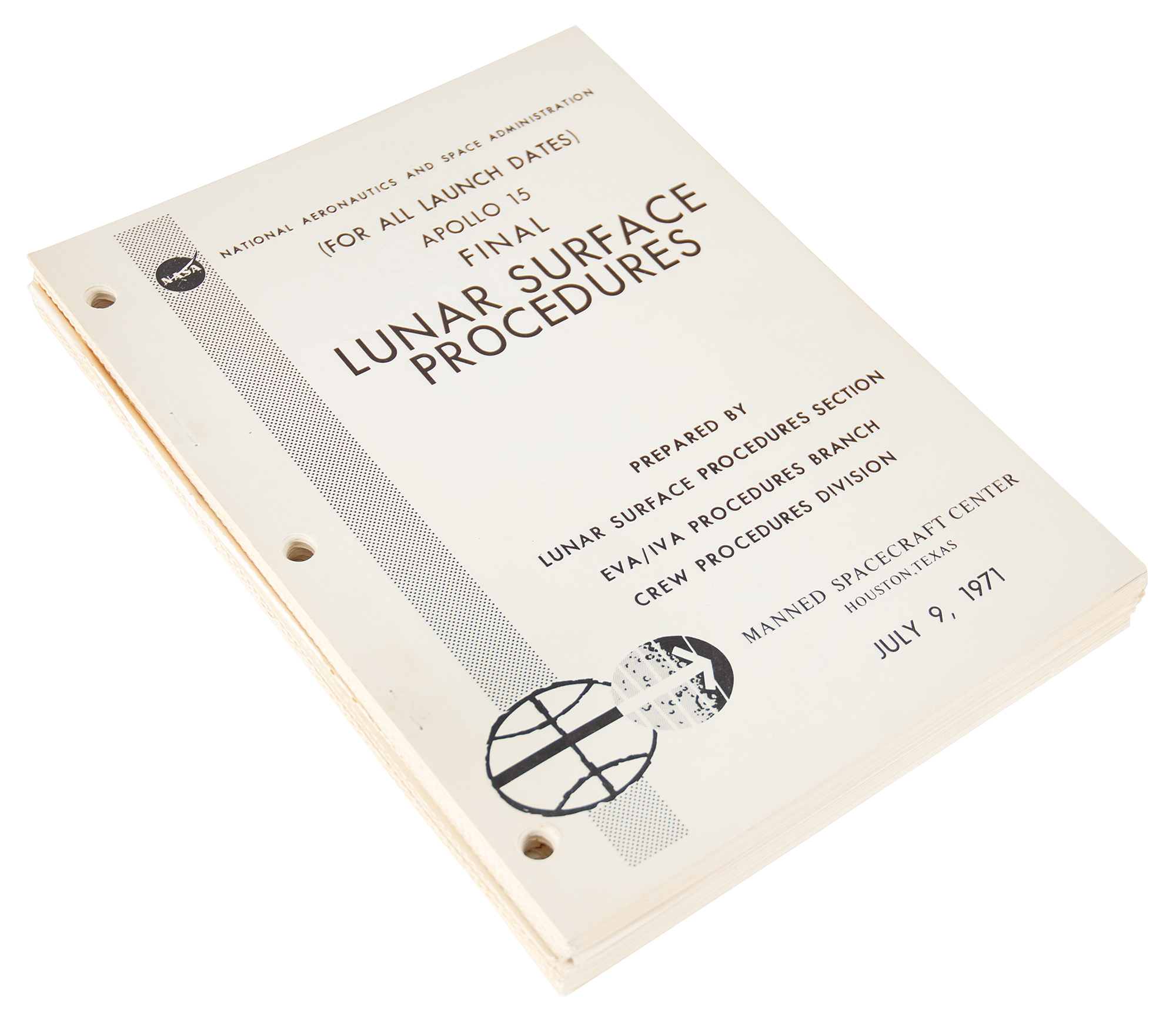 Lot #3383 Apollo 15 Final Lunar Surface Procedures Manual