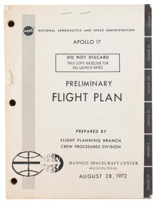 Lot #3443 Apollo 17 Preliminary Flight Plan