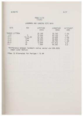 Lot #3443 Apollo 17 Preliminary Flight Plan - Image 2