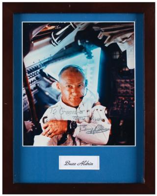 Lot #3223 Buzz Aldrin Signed Photograph - Image 1