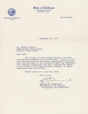Lot #3171 Rusty Schweickart Typed Letter Signed to