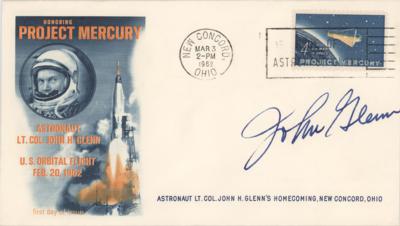Lot #3039 John Glenn Signed Commemorative Cover