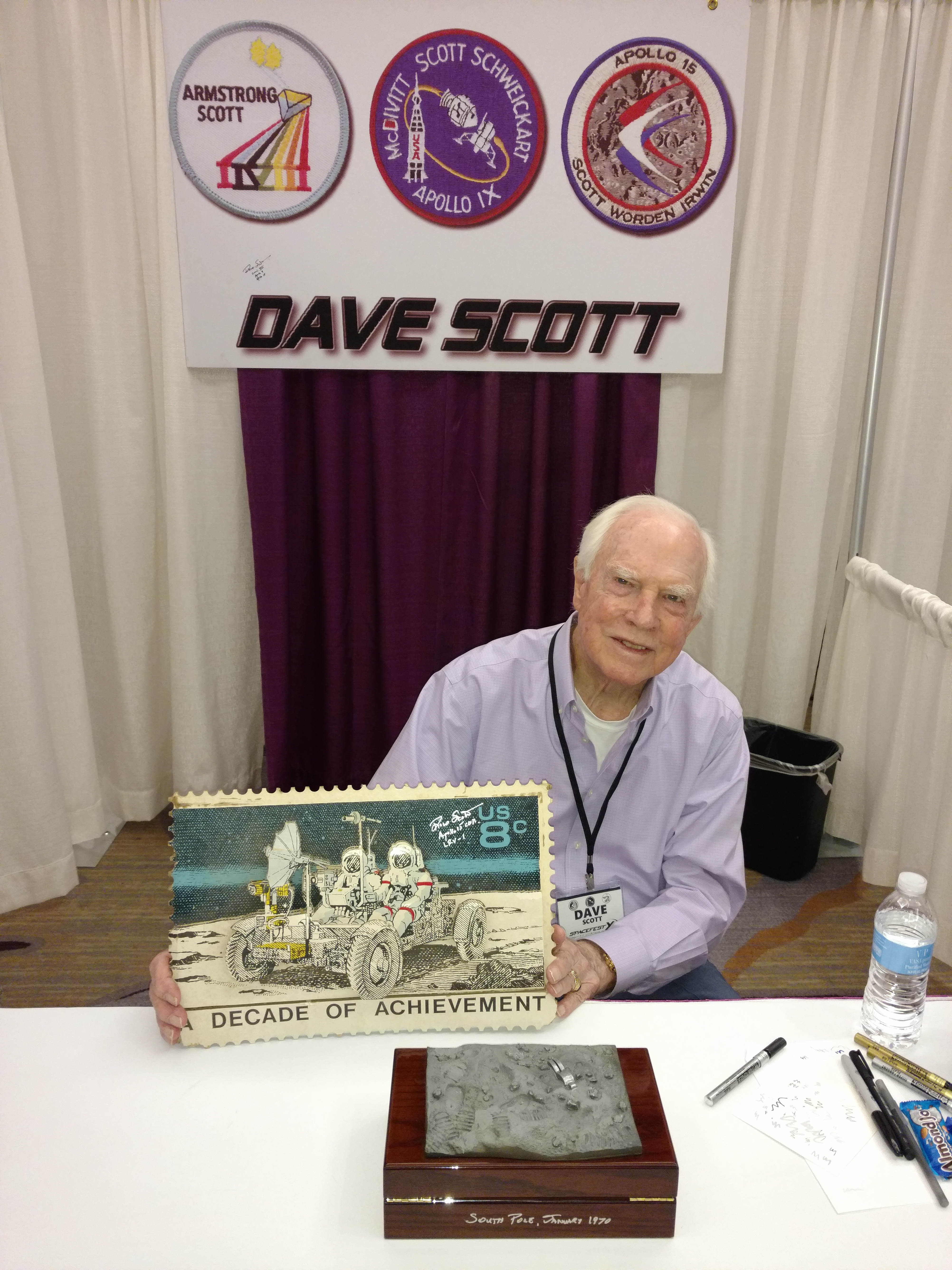 Lot #3380 Dave Scott Signed Apollo 15 3-D Postal Display - Image 3