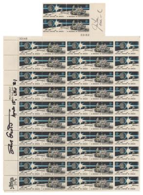 Lot #3394 Apollo 15: Scott and Irwin Signed Stamps - Image 1