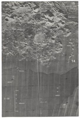 Lot #3375 Apollo 15 Training-Used Orbit Monitor Chart - Image 2