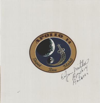 Lot #3354 Edgar Mitchell Signed Apollo 14 Beta Cloth - Image 1