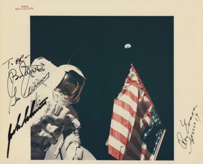 Lot #3436 Apollo 17 Signed Photograph