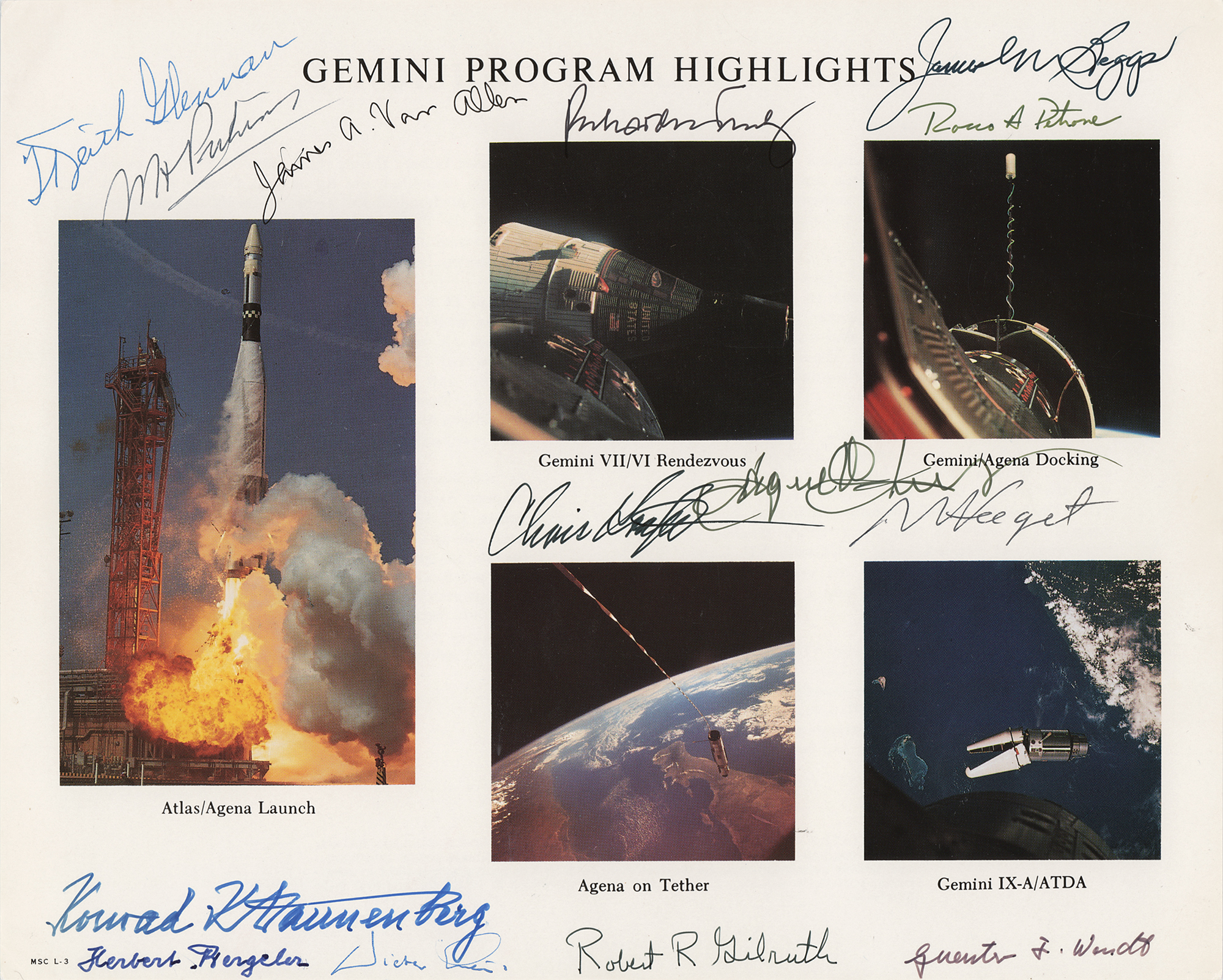 Lot #3509 NASA Administrators and Space Scientists Multi-Signed Photograph