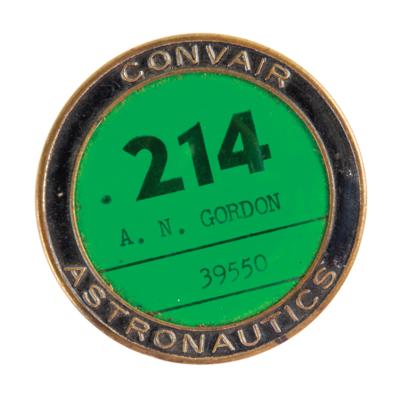 Lot #3020 Convair Astronautics Cape Canaveral Employee Badge - Image 1