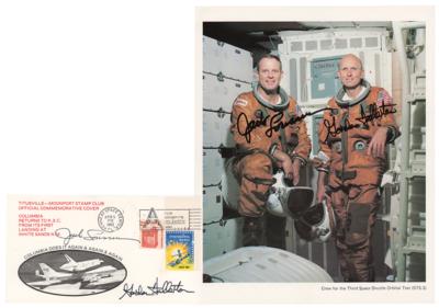 Lot #3556 STS-3 Signed Photograph and Cover