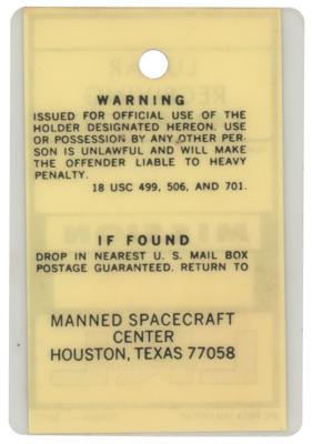 Lot #3320 Apollo 13 Access Badge: Randy Stone - Image 2