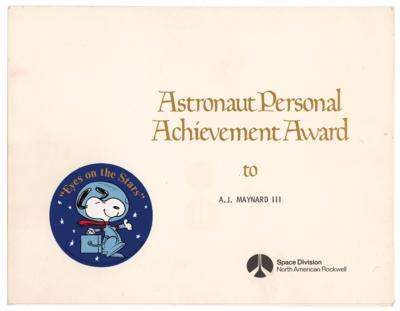 Lot #3212 Apollo 11 Flown Kapton Foil and Apollo Achievement Award: A. J. Maynard - Image 3