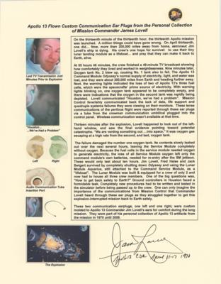 Lot #3314 James Lovell's Apollo 13 Flown Communication Earplugs - Image 4