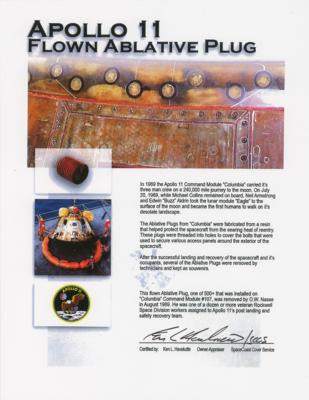 Lot #3210 Apollo 11 Ablative Plug [Attested to as Flown by Ken Havekotte] - Image 5