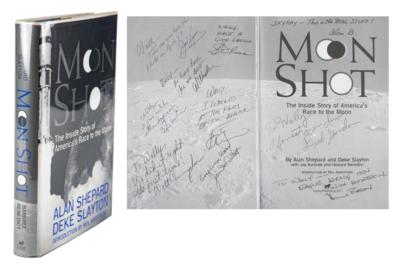 Lot #3471 Apollo Astronauts Multi-Signed Book Presented to Wally Schirra