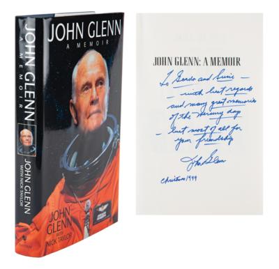 Lot #3004 John Glenn Signed Book Inscribed to Gordon Cooper