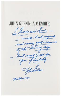 Lot #3004 John Glenn Signed Book Inscribed to Gordon Cooper - Image 2