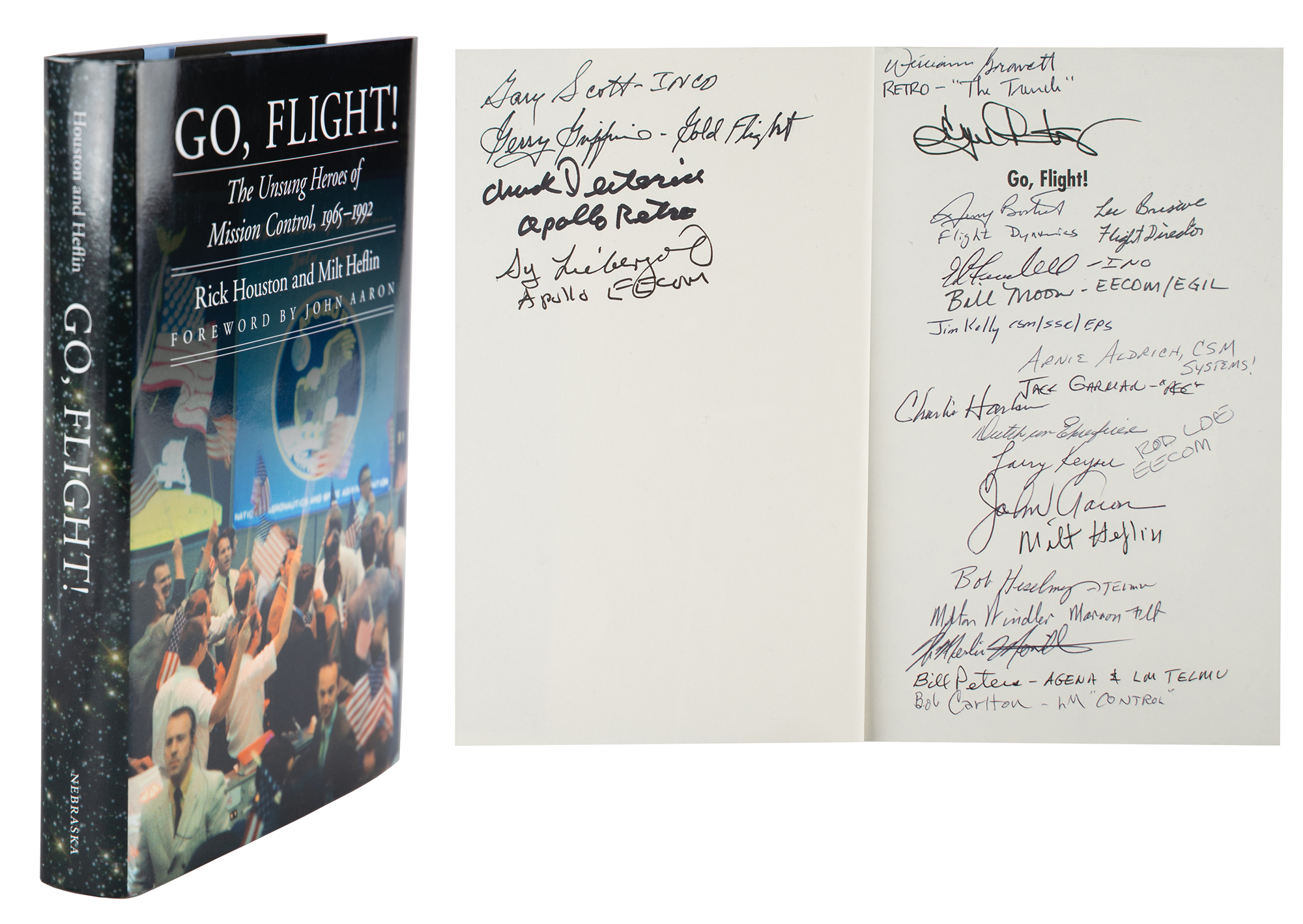 Lot #3504 Mission Control Multi-Signed Book
