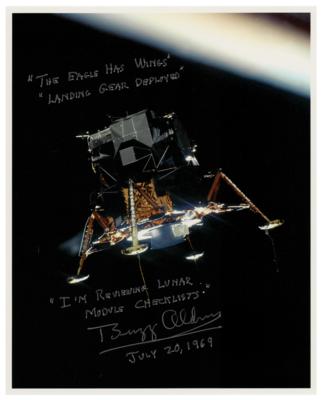 Lot #3227 Buzz Aldrin Signed Photograph