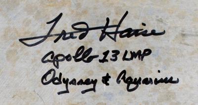 Lot #3474 Charlie Duke and Fred Haise Signed Command Module Support Plate - Image 2