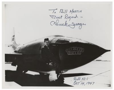 Lot #3709 Chuck Yeager Signed Photograph