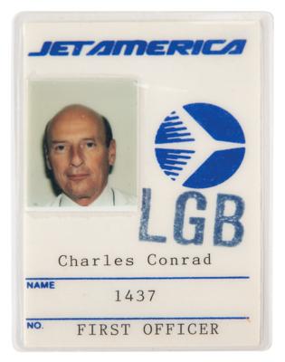 Lot #3274 Charles Conrad's Jet America Airlines Cap and Pilot's Card - Image 4