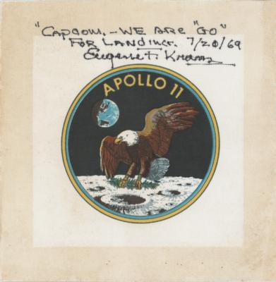 Lot #3493 Gene Kranz's Signed Apollo 11 Beta Cloth - Image 1