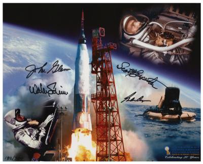 Lot #3048 Mercury Astronauts (4) Signed Photograph