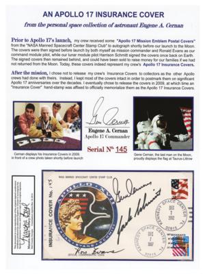 Lot #3440 Gene Cernan's Apollo 17 Anniversary