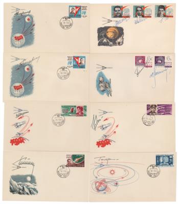 Lot #3584 Cosmonauts Set of (8) Signed KNIGA Covers