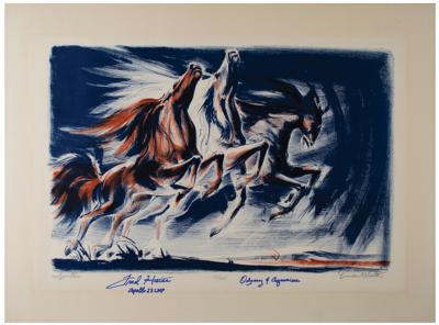 Lot #3311 Fred Haise Signed Lithograph by Lumen Winter