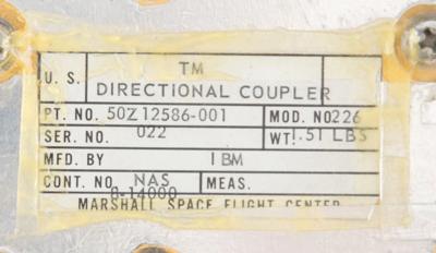 Lot #3120 Apollo Saturn V: Instrument Unit Telemetry RF Directional Coupler - Image 2