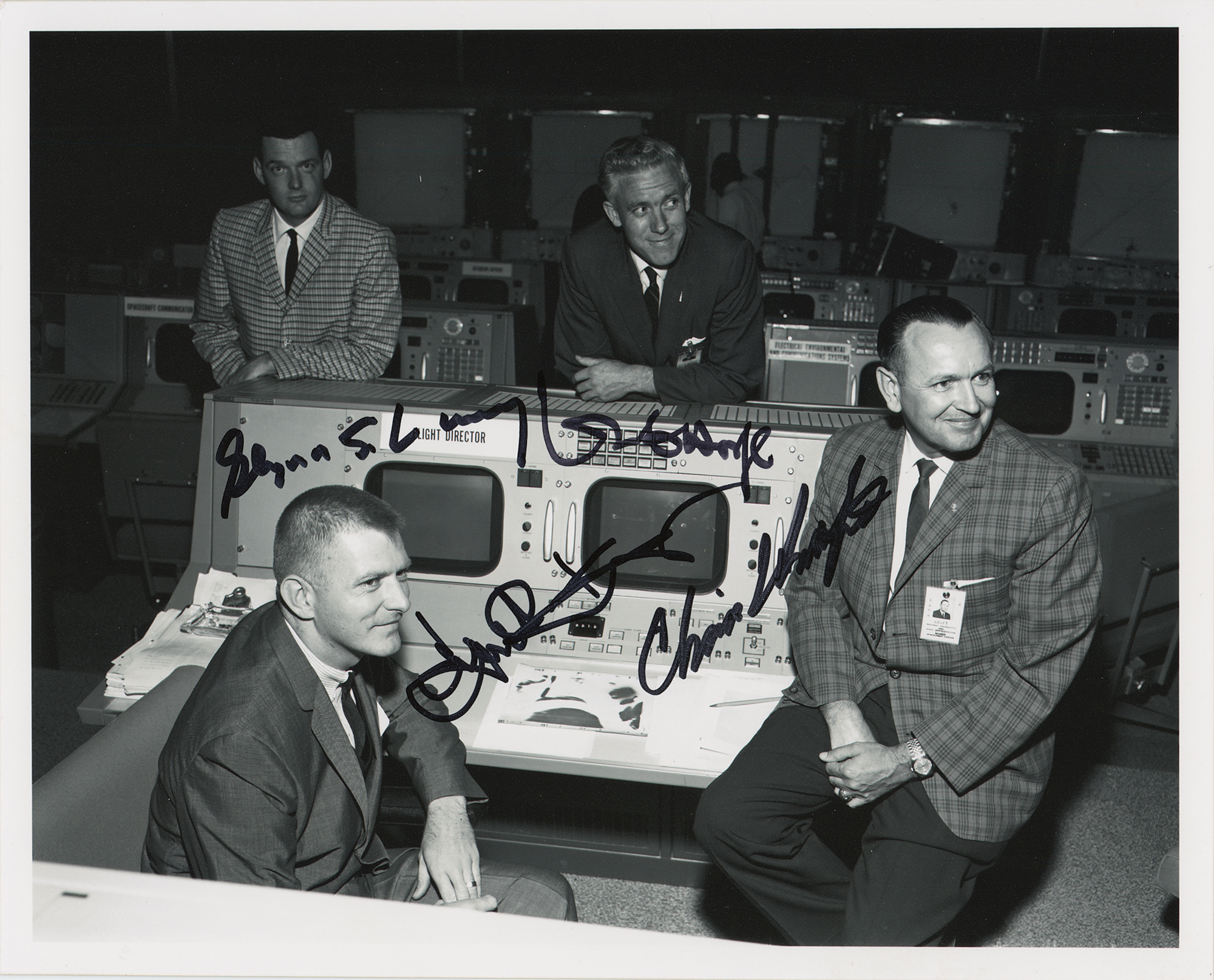 Lot #3507 Mission Control Signed Photograph