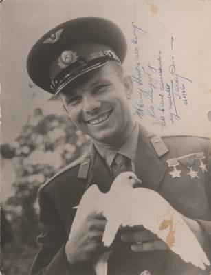 Lot #3585 Yuri Gagarin Signed Photograph